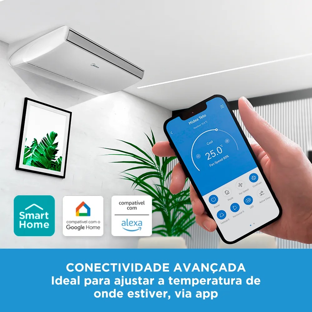 Ar-Condicionado 60000 BTUs Split Teto Inverter Springer Midea Frio R-32 42ZQVF60M5C/38CCVF60515MM - 220V 3